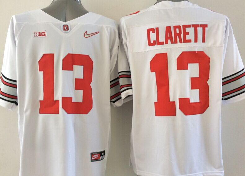 Men's Ohio State Buckeyes Maurice Clarett #13 White Jersey